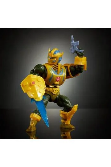 MASTERS OF THE UNIVERSE X TRANSFORMERS ACTION FIGURE BUMBLEBEE ARMOR MAN-AT-ARMS HEO EUROPEAN EXCLUSIVE