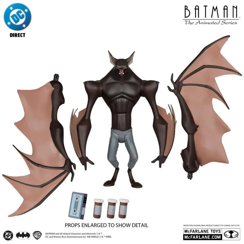 DC DIRECT BATMAN ANIMATED MANBAT DELUXE GOLD LABEL FIGURE
