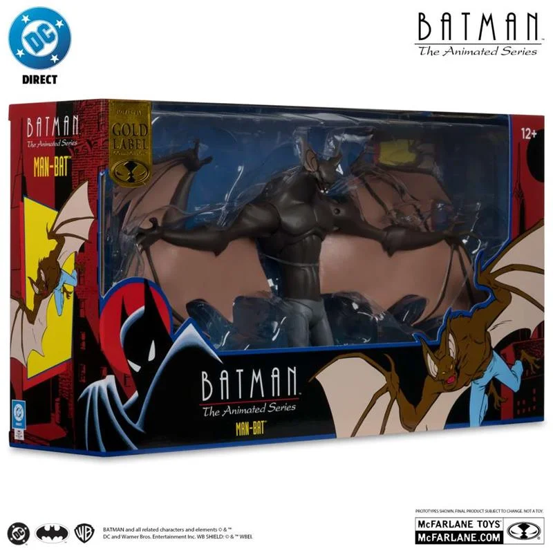 DC DIRECT BATMAN ANIMATED MANBAT DELUXE GOLD LABEL FIGURE