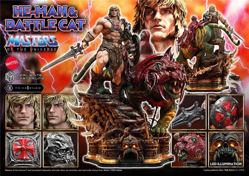 MASTERS OF THE UNIVERSE HE-MAN & BATTLE CAT REAL ELITE MASTERLINE 1/4 STATUE