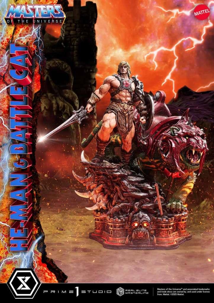 MASTERS OF THE UNIVERSE HE-MAN & BATTLE CAT REAL ELITE MASTERLINE 1/4 STATUE