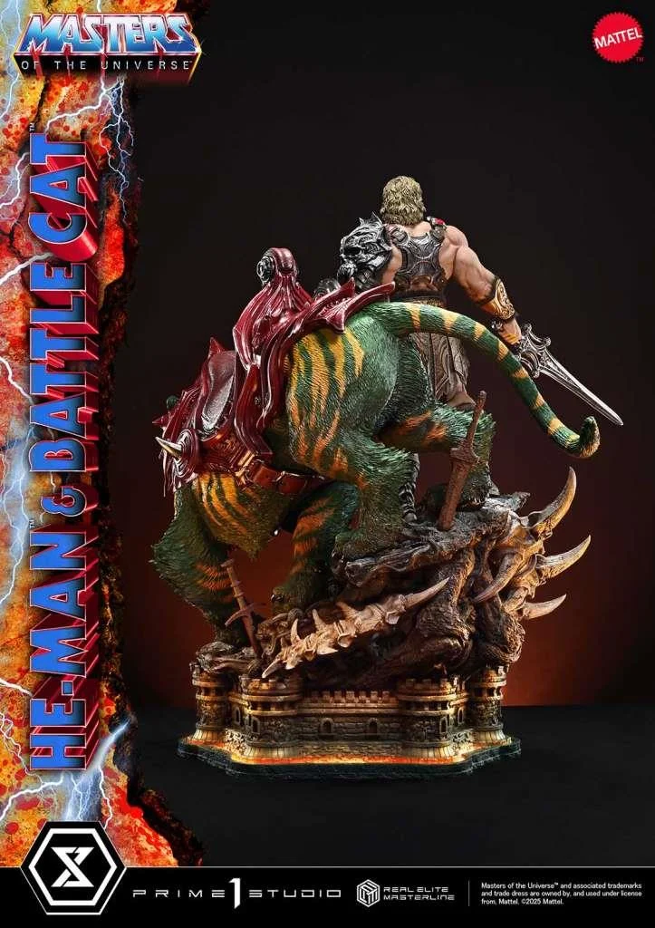 MASTERS OF THE UNIVERSE HE-MAN & BATTLE CAT REAL ELITE MASTERLINE 1/4 STATUE