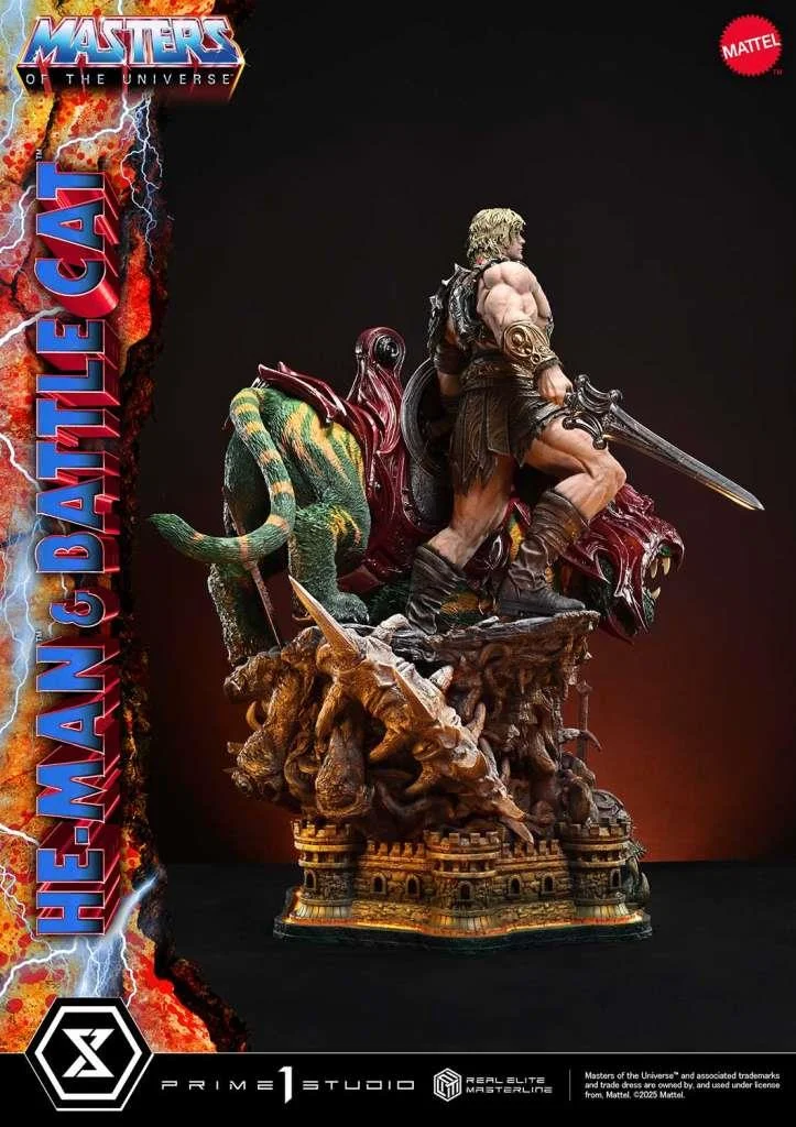 MASTERS OF THE UNIVERSE HE-MAN & BATTLE CAT REAL ELITE MASTERLINE 1/4 STATUE