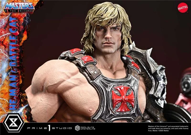 MASTERS OF THE UNIVERSE HE-MAN & BATTLE CAT REAL ELITE MASTERLINE 1/4 STATUE