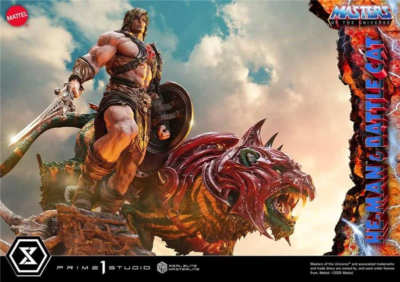 MASTERS OF THE UNIVERSE HE-MAN & BATTLE CAT REAL ELITE MASTERLINE 1/4 STATUE