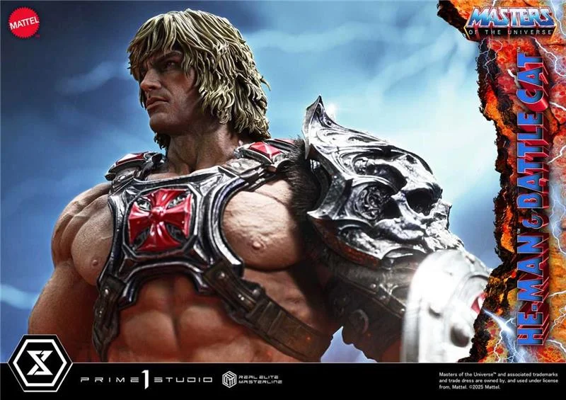 MASTERS OF THE UNIVERSE HE-MAN & BATTLE CAT REAL ELITE MASTERLINE 1/4 STATUE