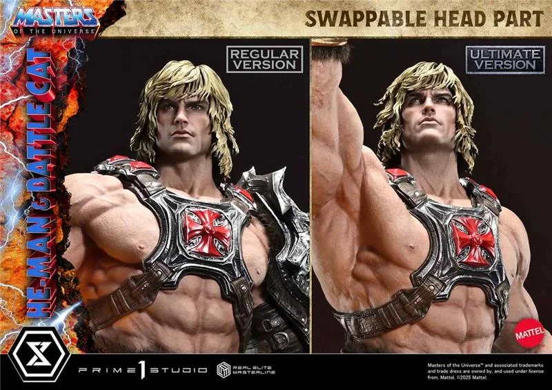 MASTERS OF THE UNIVERSE HE-MAN & BATTLE CAT REAL ELITE MASTERLINE ULTIMATE VERSION 1/4 STATUE