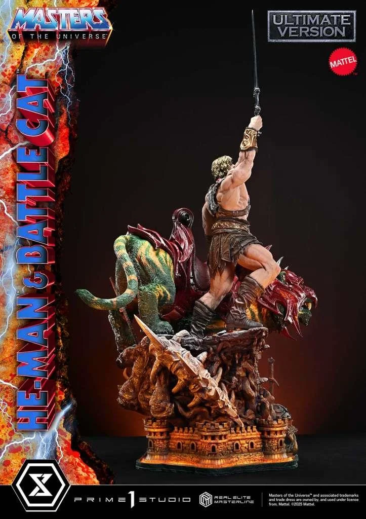 MASTERS OF THE UNIVERSE HE-MAN & BATTLE CAT REAL ELITE MASTERLINE ULTIMATE VERSION 1/4 STATUE