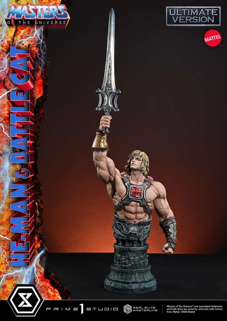 MASTERS OF THE UNIVERSE HE-MAN & BATTLE CAT REAL ELITE MASTERLINE ULTIMATE VERSION 1/4 STATUE
