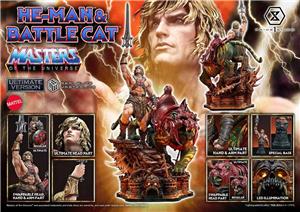 prime 1 studio masters of the universe he man and battle cat real elite masterline ultimate version 1 4 statue