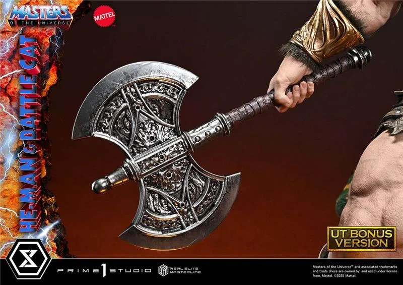 MASTERS OF THE UNIVERSE HE-MAN & BATTLE CAT REAL ELITE MASTERLINE ULTIMATE BONUS VER 1/4 STATUE