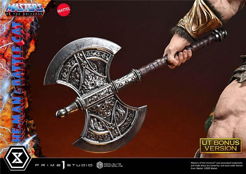 MASTERS OF THE UNIVERSE HE-MAN & BATTLE CAT REAL ELITE MASTERLINE ULTIMATE BONUS VER 1/4 STATUE