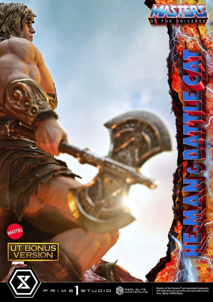MASTERS OF THE UNIVERSE HE-MAN & BATTLE CAT REAL ELITE MASTERLINE ULTIMATE BONUS VER 1/4 STATUE