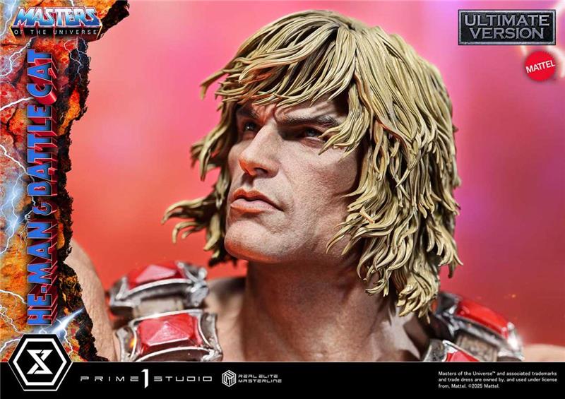 MASTERS OF THE UNIVERSE HE-MAN & BATTLE CAT REAL ELITE MASTERLINE ULTIMATE BONUS VER 1/4 STATUE