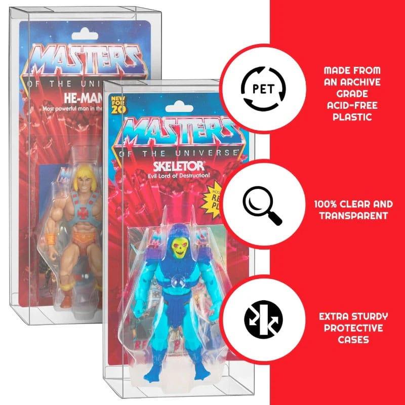 PET PROTECTORS 10-PACK FOR MASTERS OF THE UNIVERSE ORIGINS POWER POSING (CARDED) BOX FIGURES
