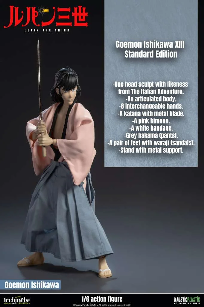 LUPIN THE 3RD THE ITALIAN ADVENTURE GOEMON ISHIKAWA XIII 1/6 ACTION FIGURE STANDARD EDITION