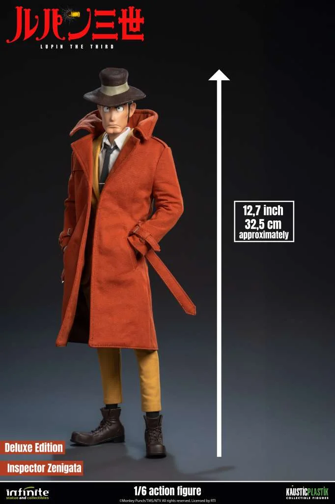 LUPIN THE 3RD THE ITALIAN ADVENTURE INSPECTOR ZENIGATA KOICHI 1/6 ACTION FIGURE DELUXE EDITION