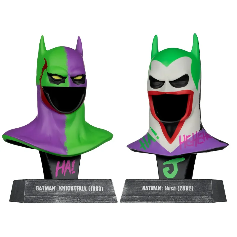 DC DIRECT 1:3 BATMAN COWL PROP REPLICA BATMAN HUSH + BATMAN KNIGHTFALL JOKEROZED 2-PACK