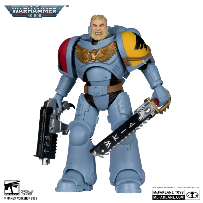 WARHAMMER 40000 7INCH WV12 SPACE WOLVES GREY HUNTER ACTION FIGURE