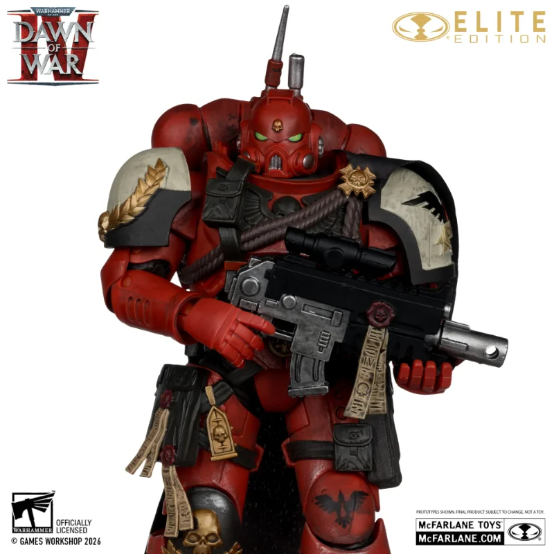 MCFARLANE ELITE 7INCH WARHAMMER 4000 DAWN OF WAR 4 CAPTAIN CYRUS IN PHOBOS ARMOR ACTION FIGURE