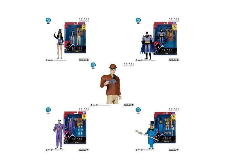 DC DIRECT BATMAN ANIMATED BUILD-A-FIGURE WAVE 7 ACTION FIGURE SET (6)
