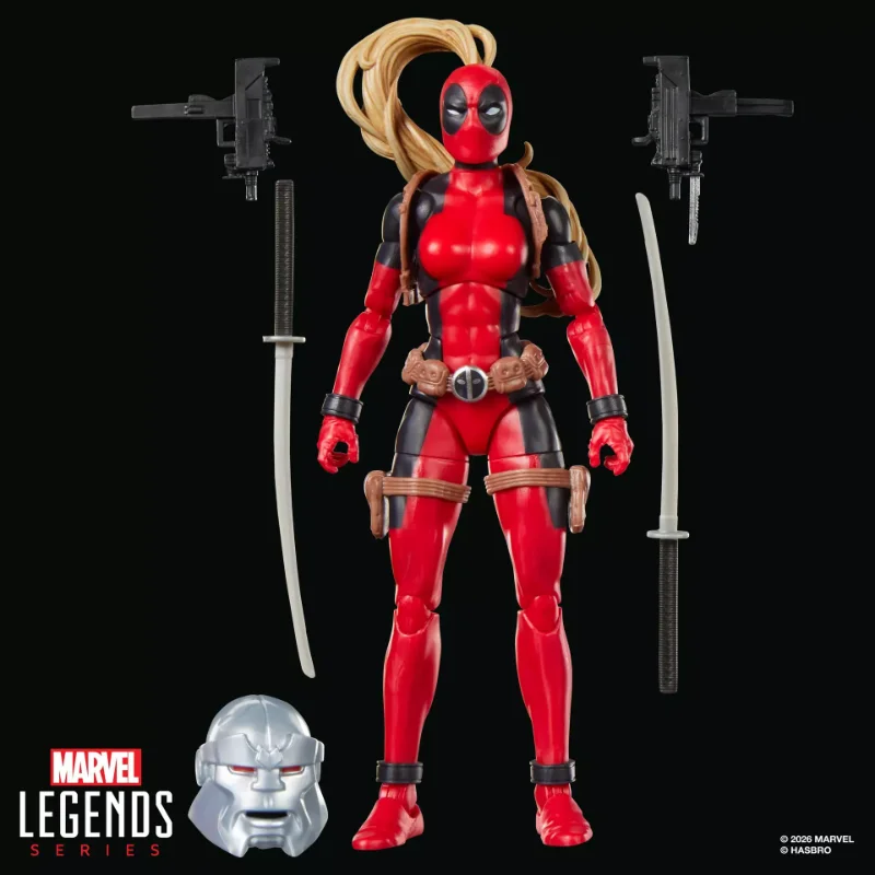MARVEL LEGENDS BUILDABLE FIGURE SERIES BOX LADY DEADPOOL ACTION FIGURE