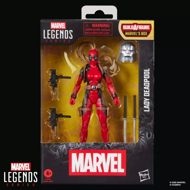 MARVEL LEGENDS BUILDABLE FIGURE SERIES BOX LADY DEADPOOL ACTION FIGURE