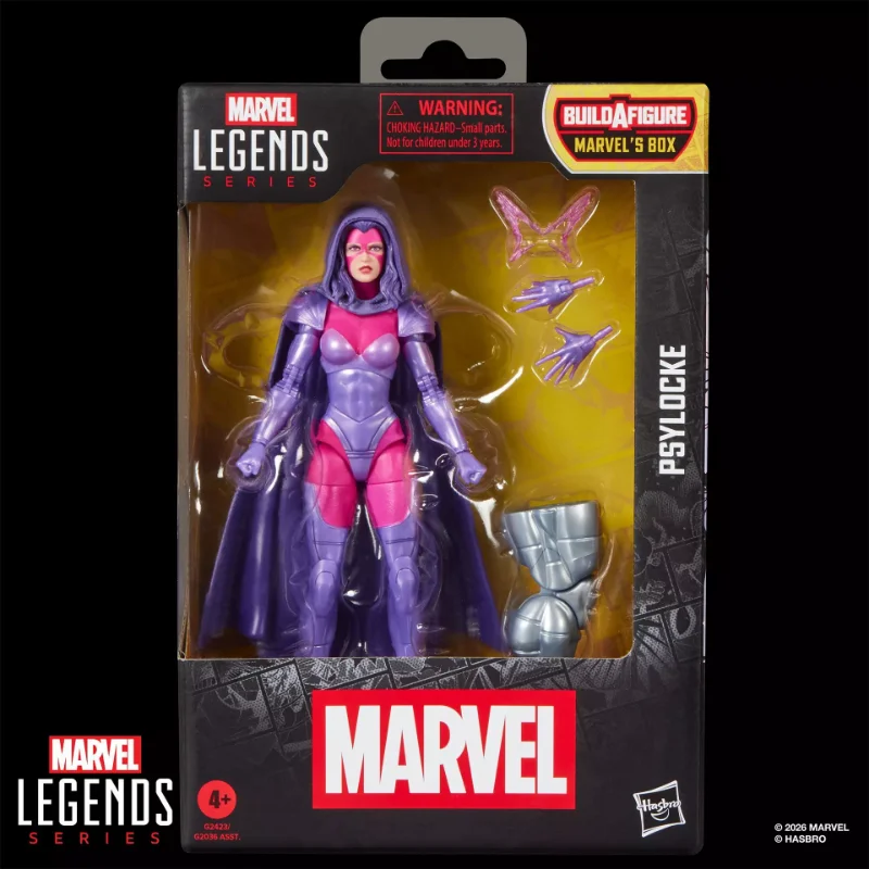MARVEL LEGENDS BUILDABLE FIGURE SERIES BOX PSYLOCKE ACTION FIGURE
