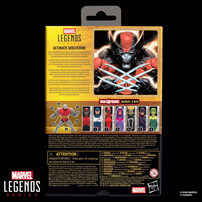 MARVEL LEGENDS BUILDABLE FIGURE SERIES BOX ULTIMATE WOLVERINE ACTION FIGURE