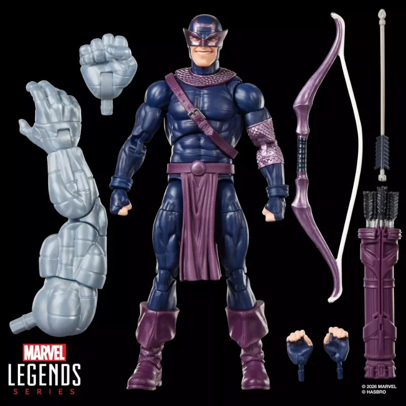 MARVEL LEGENDS BUILDABLE FIGURE SERIES BOX DARK AVENGERS HAWKEYE ACTION FIGURE