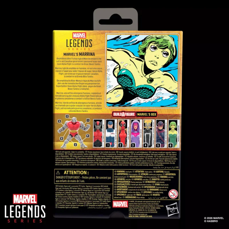 MARVEL LEGENDS BUILDABLE FIGURE SERIES BOX MARRINA ACTION FIGURE