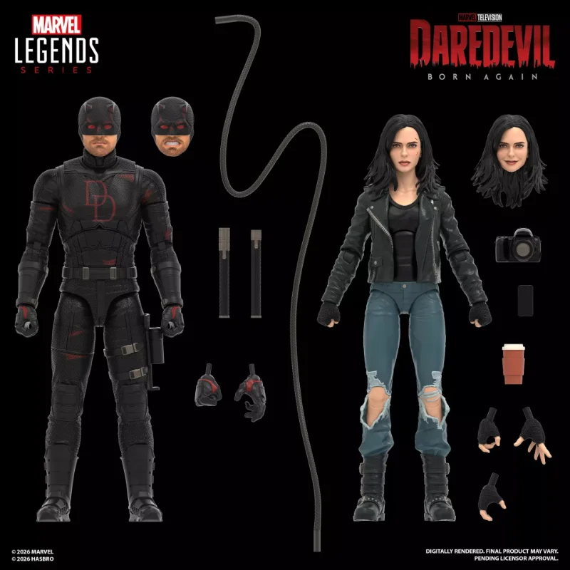MARVEL LEGENDS DAREDEVIL BORN AGAIN DAREDEVIL AND JESSICA JONES ACTION FIGURES