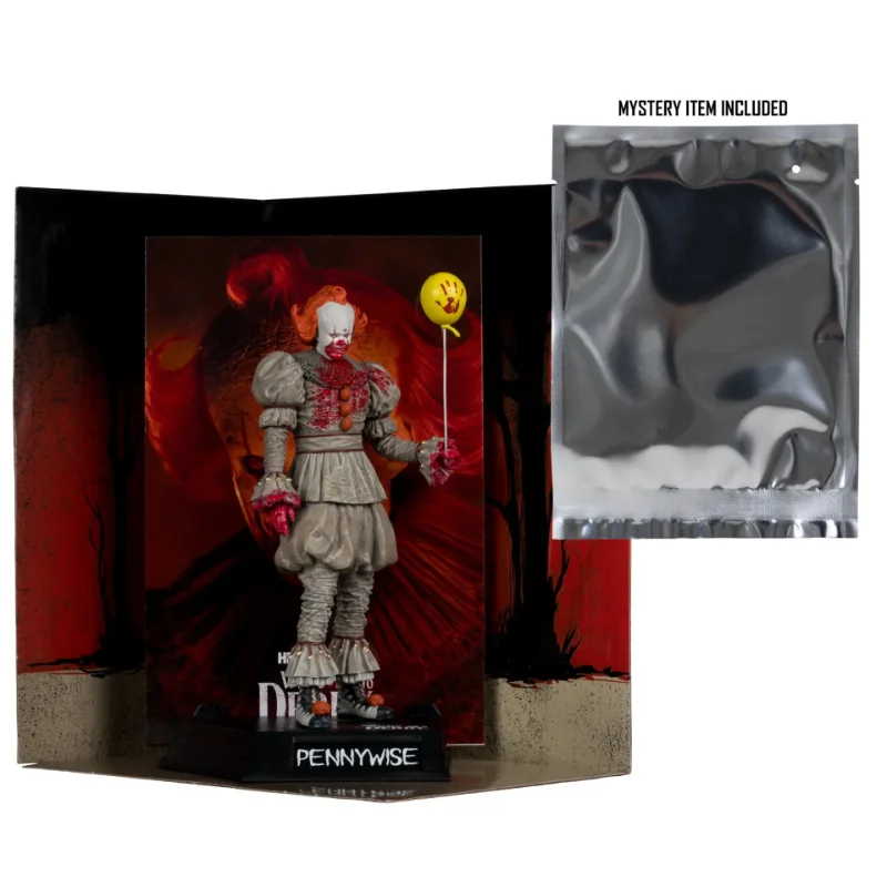 MOVIE MANIACS 6INCH POSED WELCOME TO DERRY WV2 PENNYWISE BLOODY