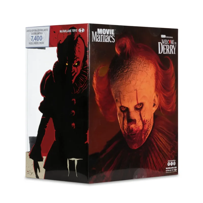 MOVIE MANIACS 6INCH POSED WELCOME TO DERRY WV2 PENNYWISE BLOODY
