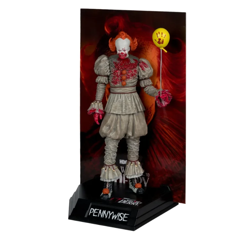 MOVIE MANIACS 6INCH POSED WELCOME TO DERRY WV2 PENNYWISE BLOODY