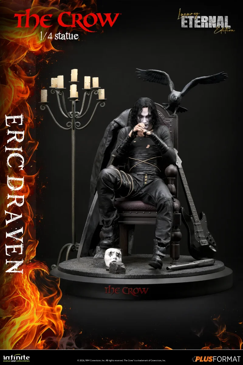 THE CROW ERIC DRAVEN LUXURY ETERNAL EDITION 1/4 PLUS FORMAT STATUE