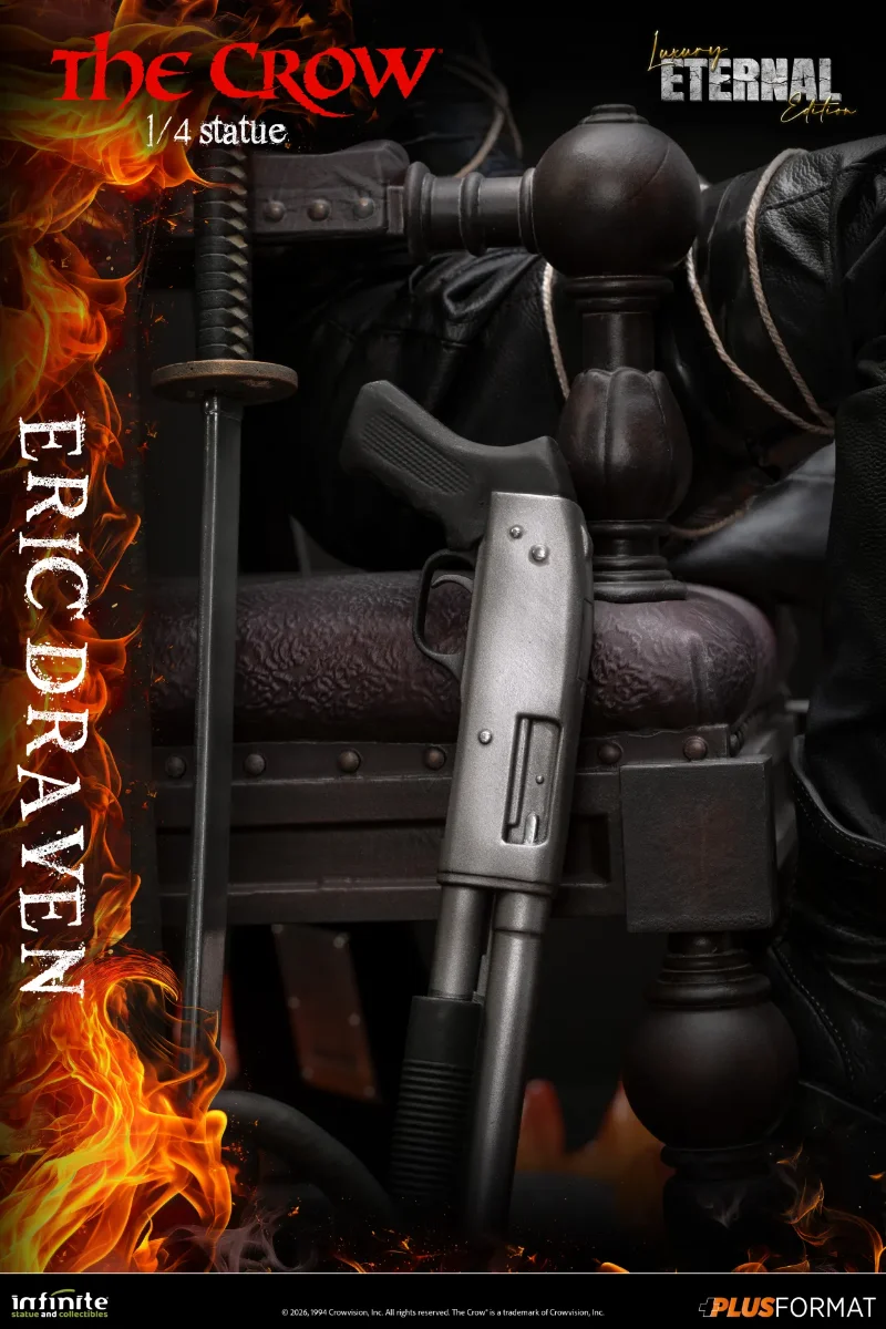 THE CROW ERIC DRAVEN LUXURY ETERNAL EDITION 1/4 PLUS FORMAT STATUE