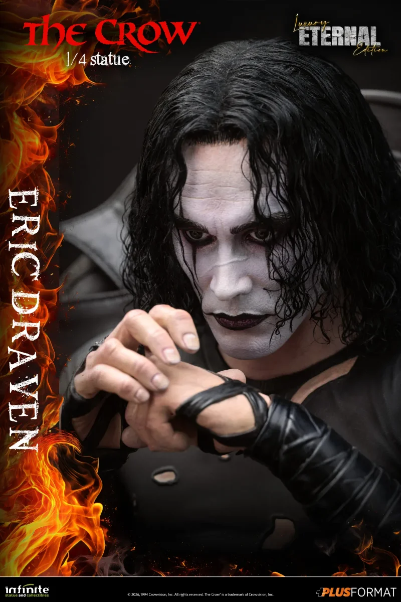 THE CROW ERIC DRAVEN LUXURY ETERNAL EDITION 1/4 PLUS FORMAT STATUE