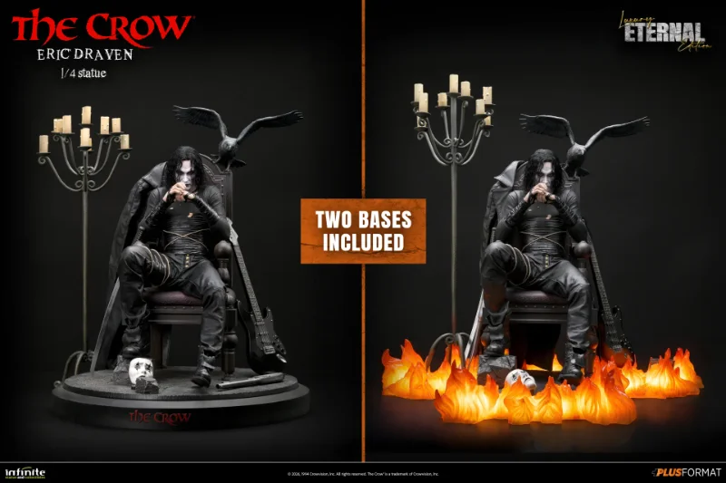 THE CROW ERIC DRAVEN LUXURY ETERNAL EDITION 1/4 PLUS FORMAT STATUE