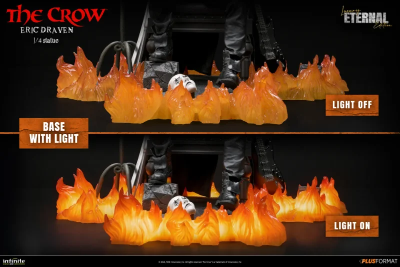 THE CROW ERIC DRAVEN LUXURY ETERNAL EDITION 1/4 PLUS FORMAT STATUE
