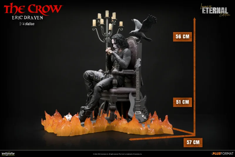 THE CROW ERIC DRAVEN LUXURY ETERNAL EDITION 1/4 PLUS FORMAT STATUE