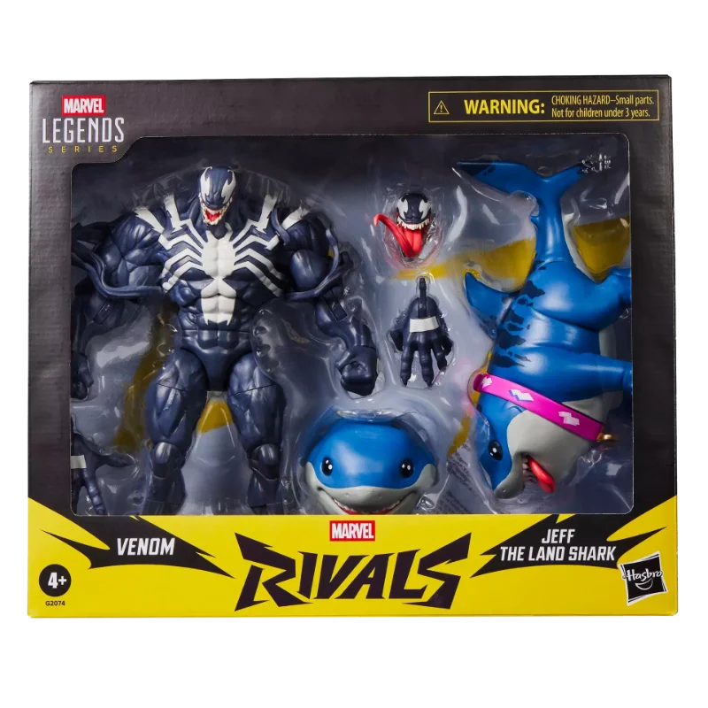 MARVEL LEGENDS MARVEL RIVALS VENOM AND JEFF THE LAND SHARK ACTION FIGURES