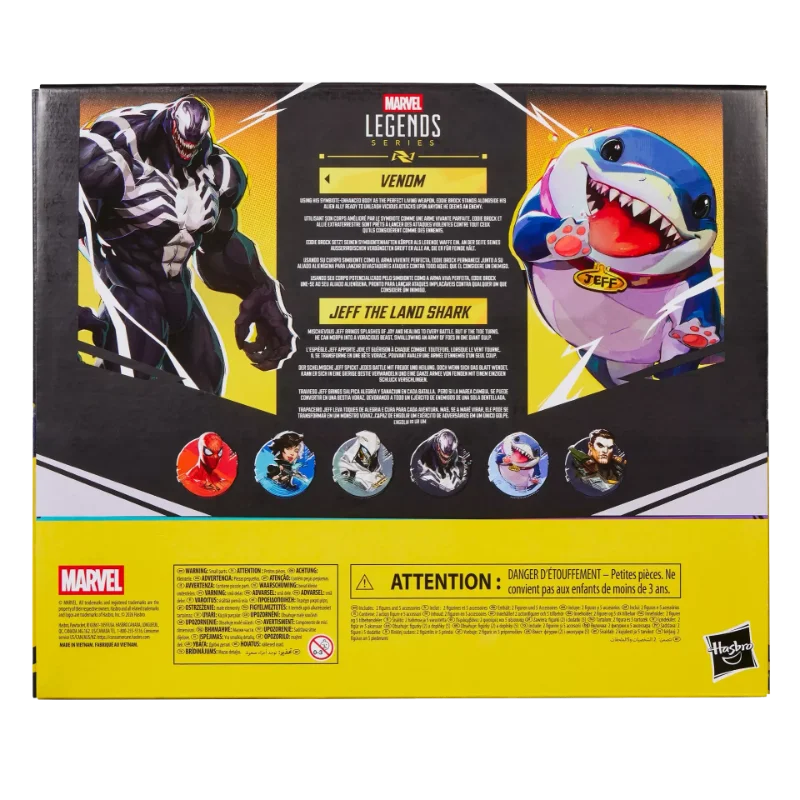 MARVEL LEGENDS MARVEL RIVALS VENOM AND JEFF THE LAND SHARK ACTION FIGURES