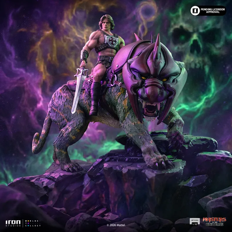 MASTERS OF THE UNIVERSE 2026 HE-MAN AND BATTLECAT 1/10 STATUE
