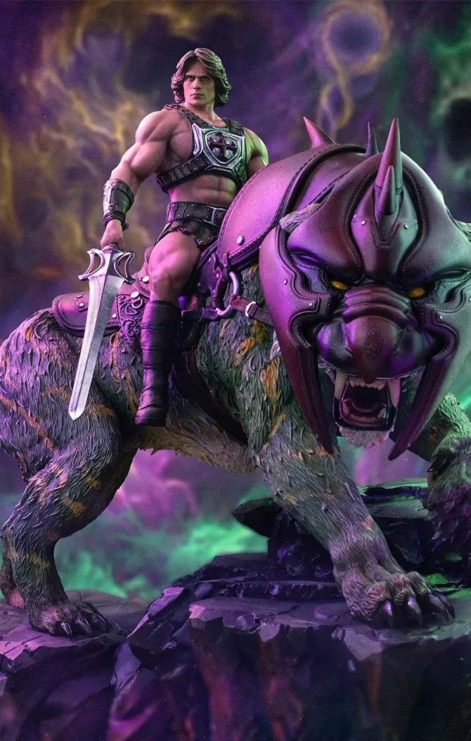 MASTERS OF THE UNIVERSE 2026 HE-MAN AND BATTLECAT 1/10 STATUE