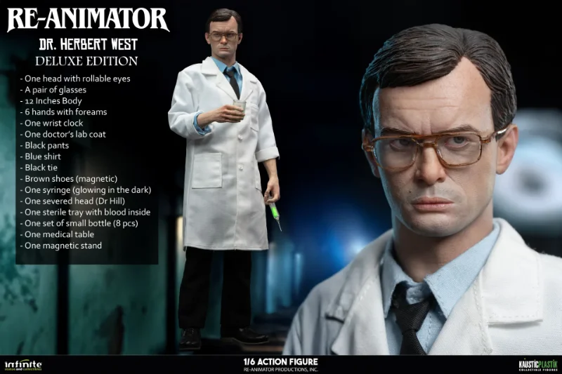 RE-ANIMATOR DOCTOR HERBERT WEST 1/6 ACTION FIGURE DELUXE EDITION