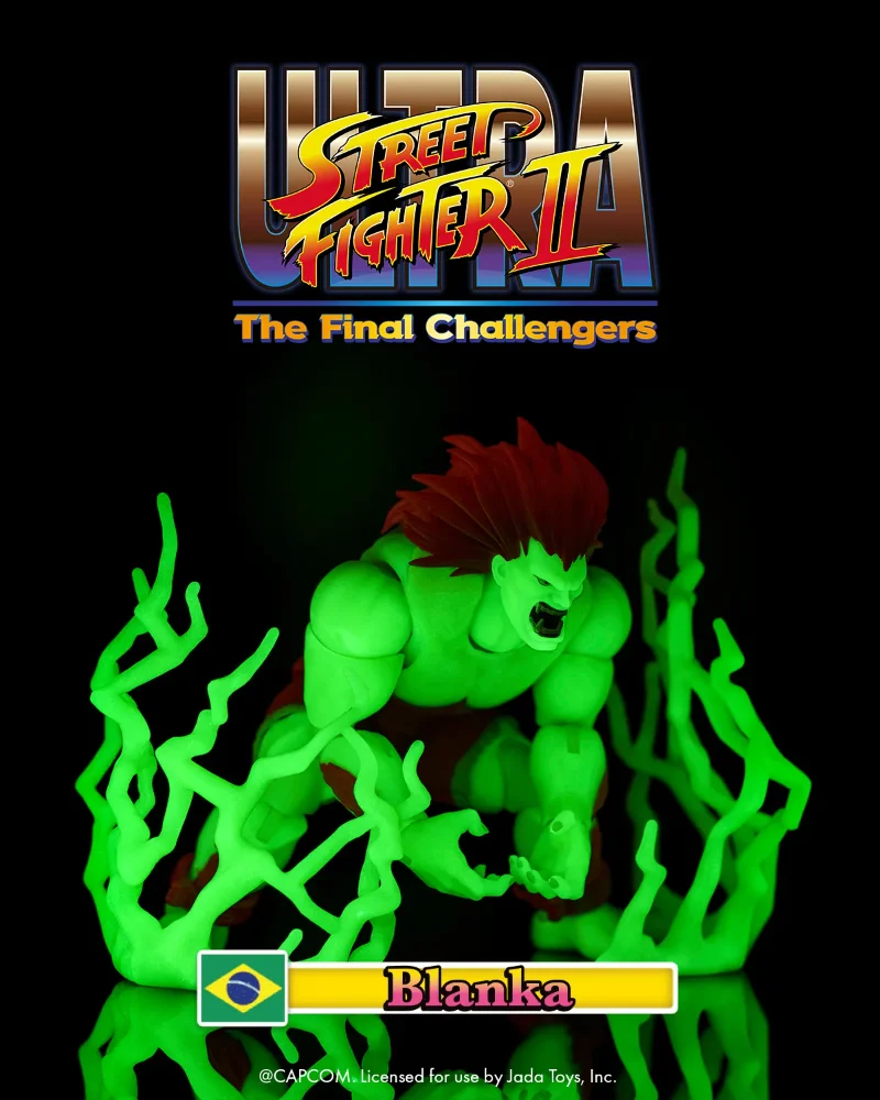 STREET FIGHTER ULTRA II BLANKA PLAYER 2 GLOW IN THE DARK ACTION FIGURE LIMITED EDITION
