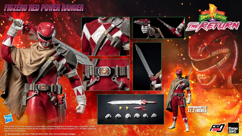 MIGHTY MORPHIN POWER RANGERS THE RETURN RED POWER RANGER 1/6 ACTION FIGURE