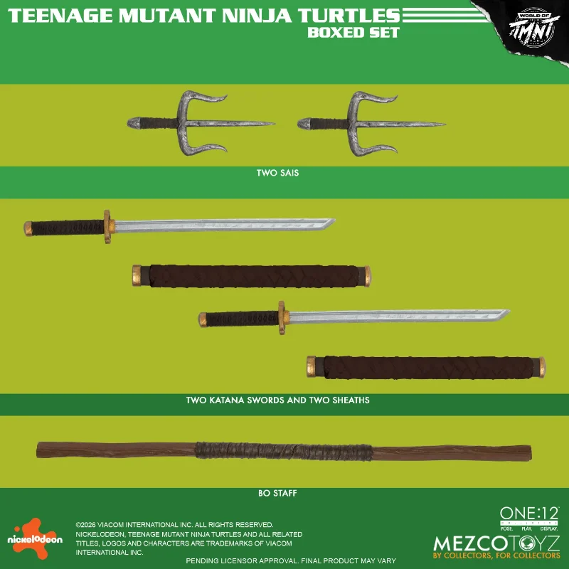 ONE 12 COLLECTIVE TEENAGE MUTANT NINJA TURTLES FIGURES BOX SET