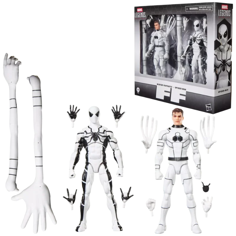 MARVEL LEGENDS FUTURE FOUNDATION MISTER FANTASTIC AND SPIDER-MAN ACTION FIGURES